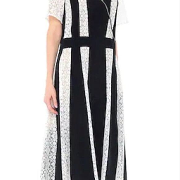 Stella McCartney dress with Lace panels black and white size 10 - Picture 6 of 16